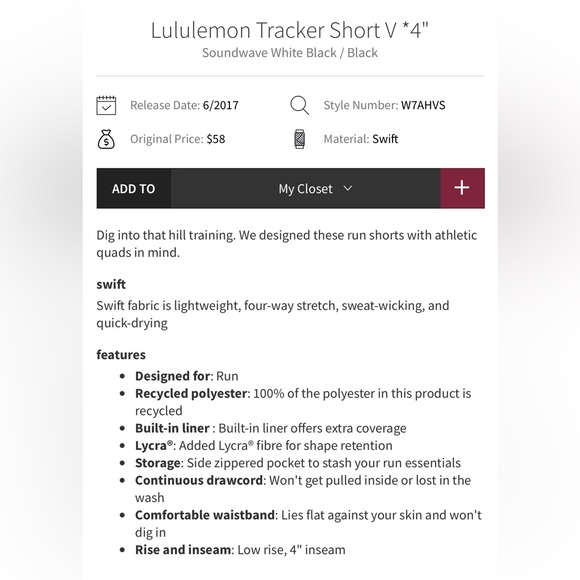 LULULEMON 12 Tracker Shorts in Sound Wave Polka Dot Pattern Black White Running - Picture 10 of 13